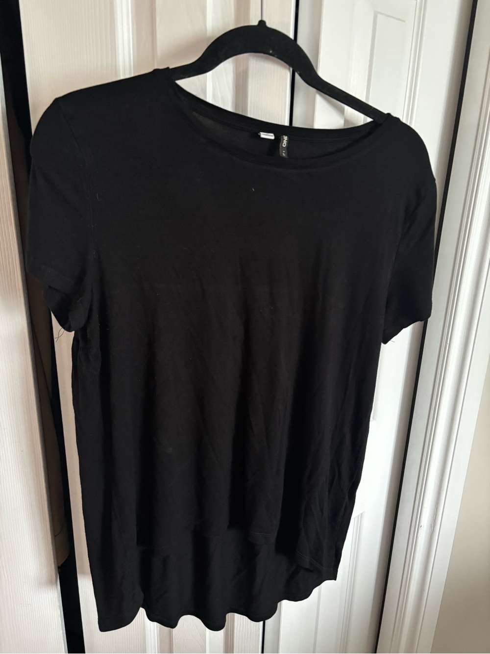 Only Black Short Sleeve Crewneck Tee